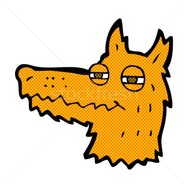 600x600 Comic Cartoon Smug Fox Face Vector Illustration Lineartestpilot