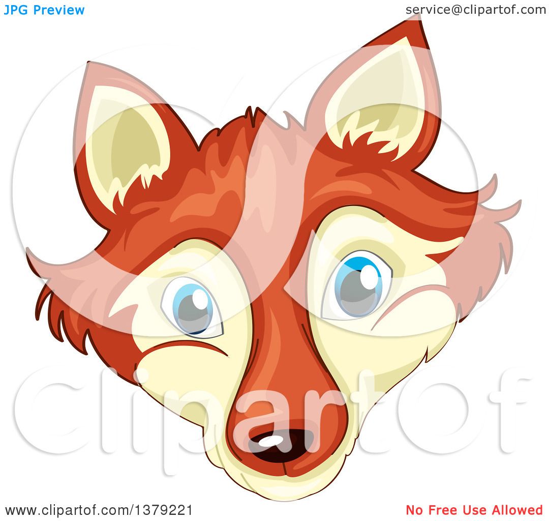1080x1024 Clipart Of A Blue Eyed Fox Face