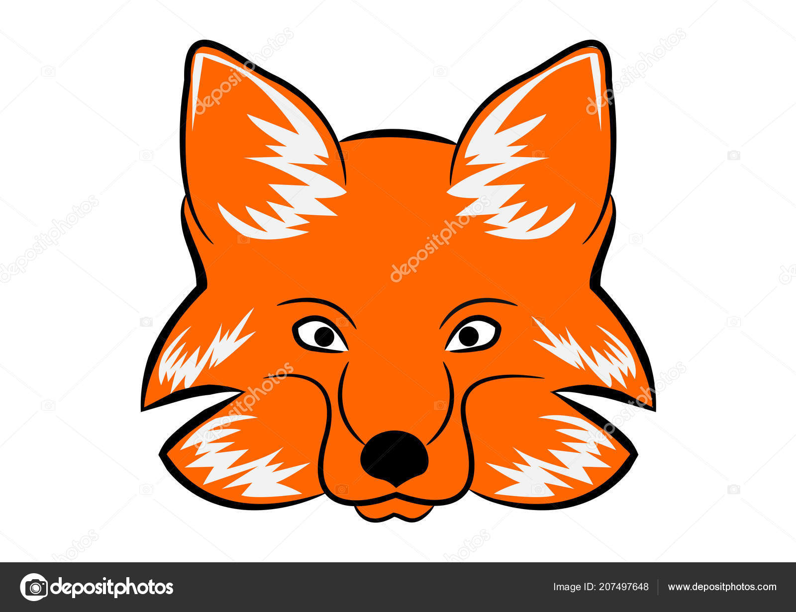 1600x1231 Fox Face Cartoon Drawing Vector Easy Free Books For Geometric
