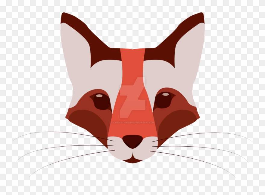 880x649 Fox Head Vector Clipart