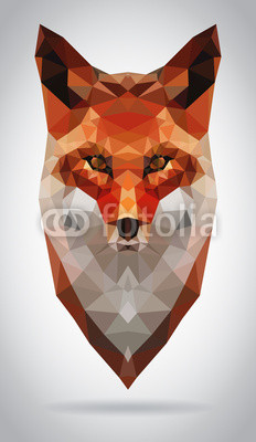 232x400 Fox Head Vector Isolated Geometric Modern Illustration Abstract