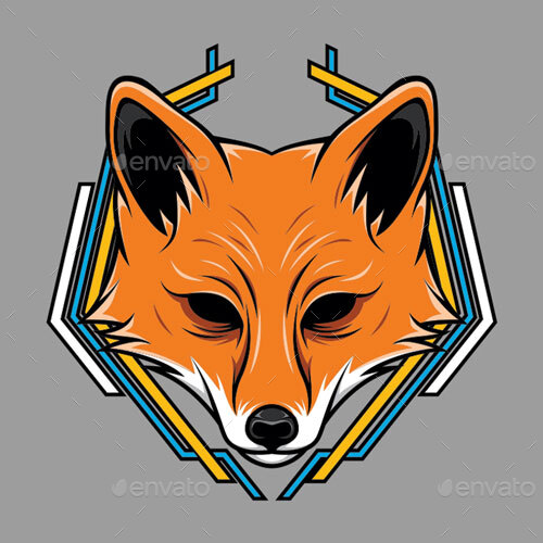 500x500 Fox Head Vector