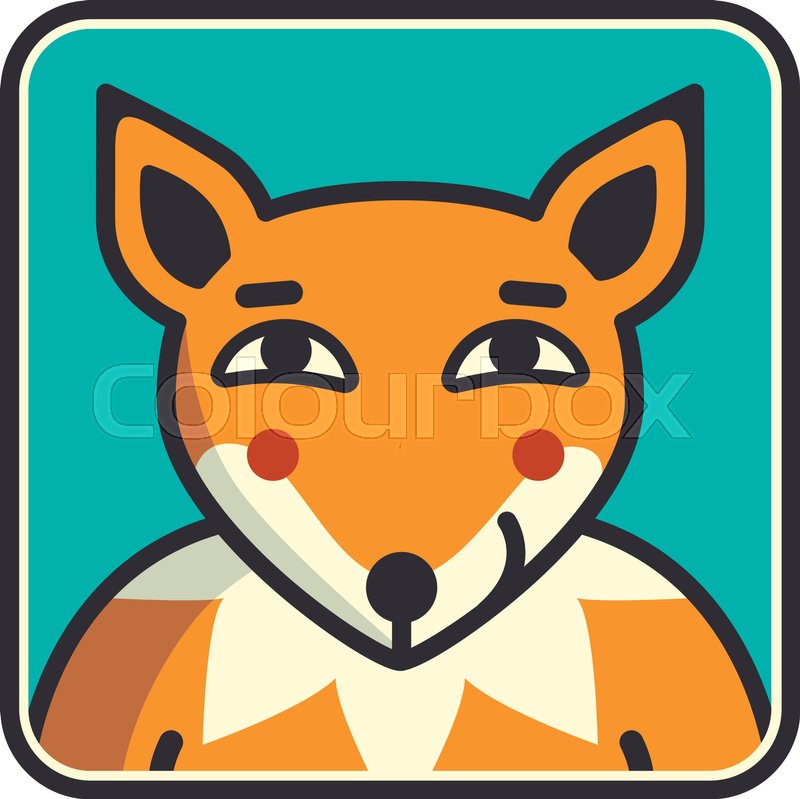 800x799 Fox Head Vector Illustration Stock Vector Colourbox
