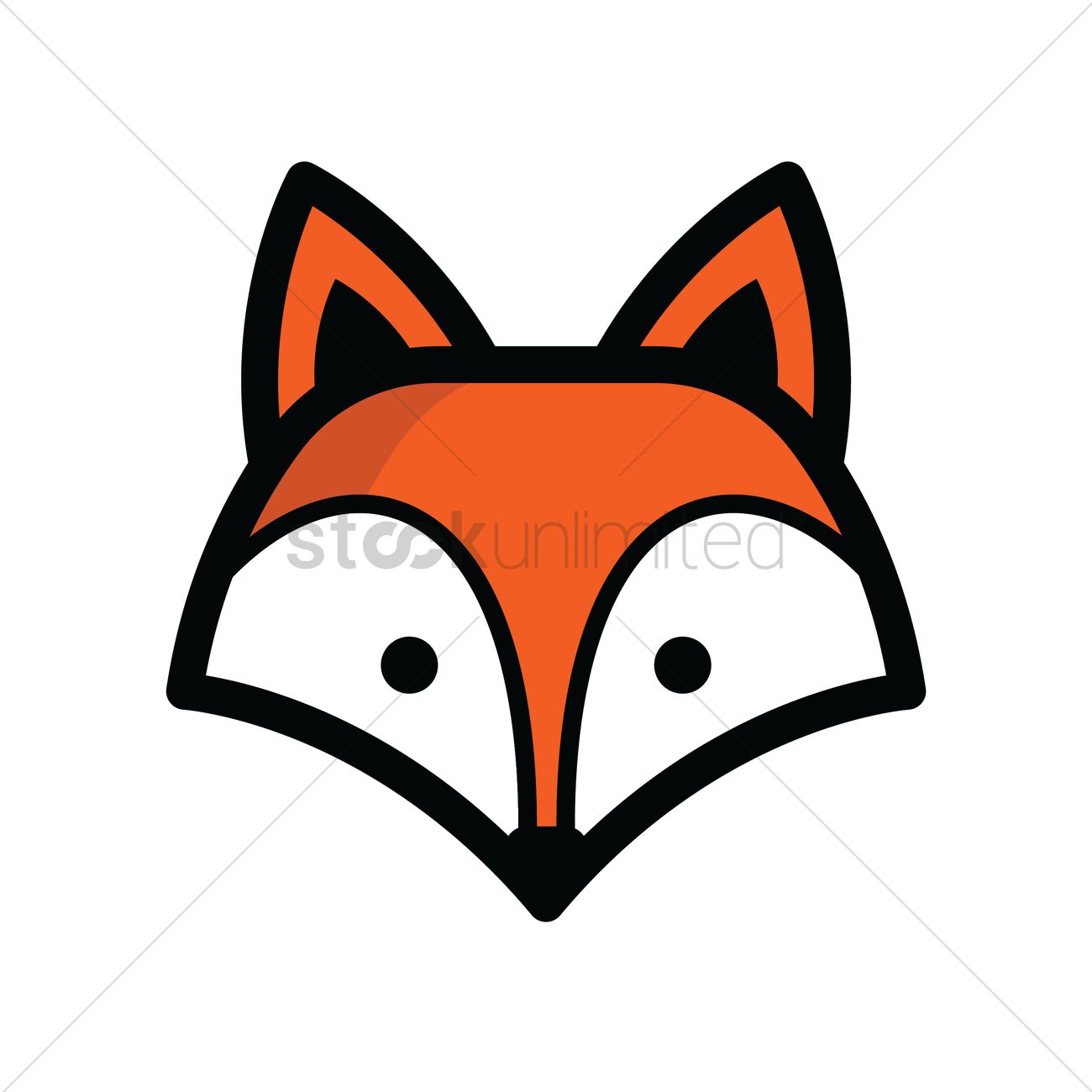 1300x1300 Fox Head Vector Image