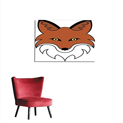 425x425 Poster Wall Decor Fox Head Vector Illustration Mural