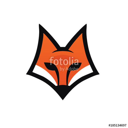 500x500 Fox Head Icon Logo For Your Project Vector Illustration Stock