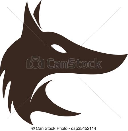 450x459 Fox Head In Profile Styling, Fox Logo Vector Image Of An Fox