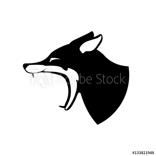 500x500 Fox Head Vector Illustration Style Flat