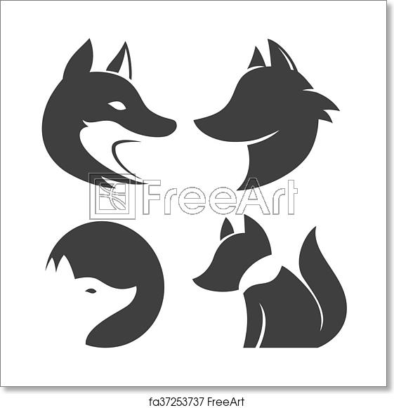561x581 Free Art Print Of Stylized Fox Head Icon Vector Stylized Fox Head