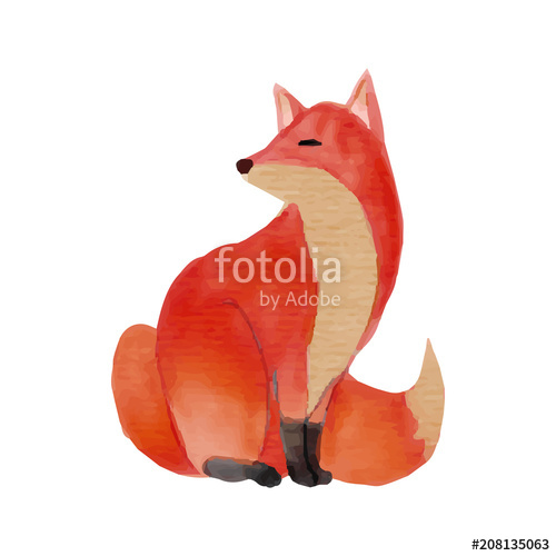 500x500 Fox Icon Vector Stock Image And Royalty Free Vector