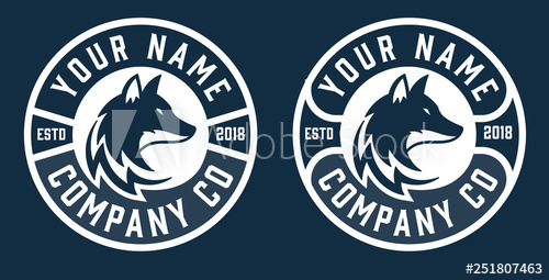 500x255 Creative Circle Fox Logo Vector, Round Fox Logo Template