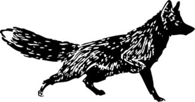 400x210 Fox Silhouette Free Vector Image