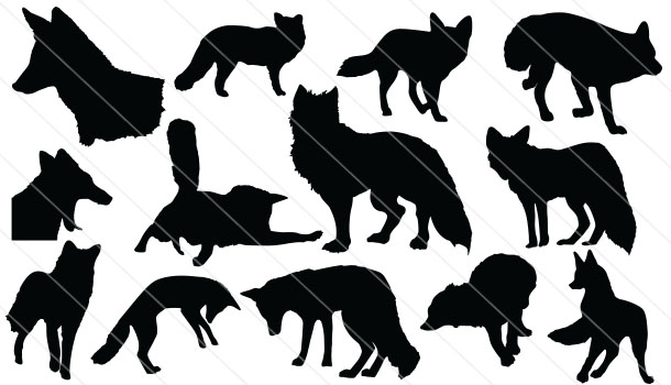610x350 Fox Silhouette Vector Images