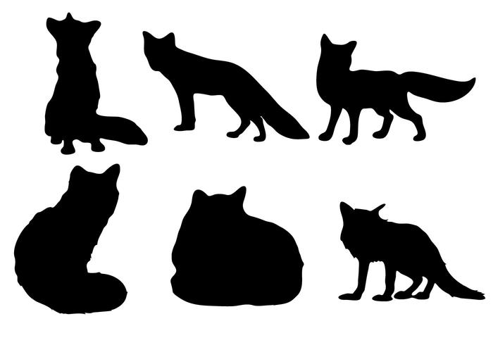 700x490 Free Fox Silhouette Vector