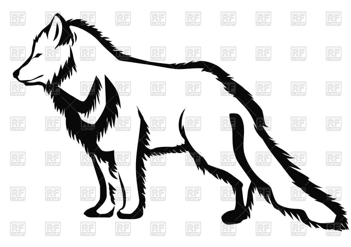 1200x846 Arctic Fox Silhouette Vector Image Of Plants And Animals Arkela