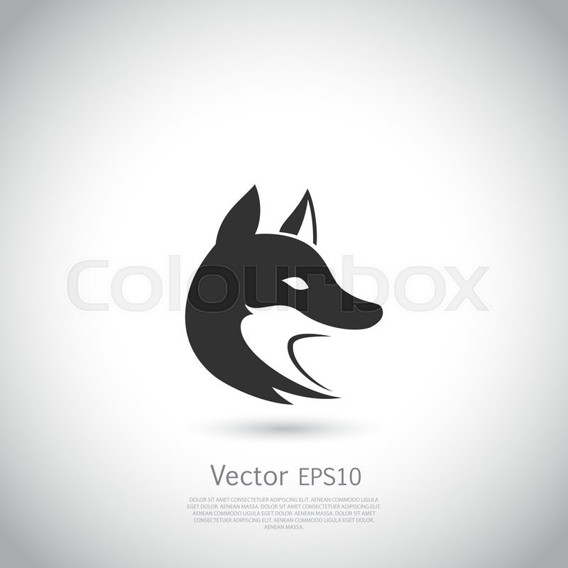 800x800 Stylized Fox Head Vector Silhouette Stock Vector Colourbox