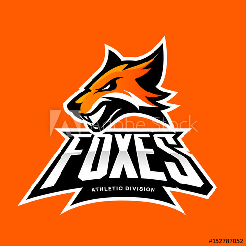 Furious Fox Sport Club Vector Logo Concept Isolated On Orange 500x500 Furious Fox Sport Club Vector Logo Concept Isolated On Orange