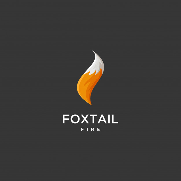 626x626 Fox Tail Fire Logo Vector Premium Download