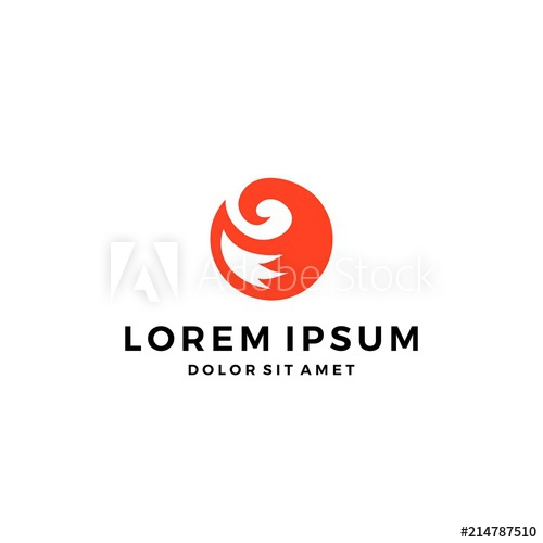 500x500 Fox Tail Logo Vector Icon Illustration