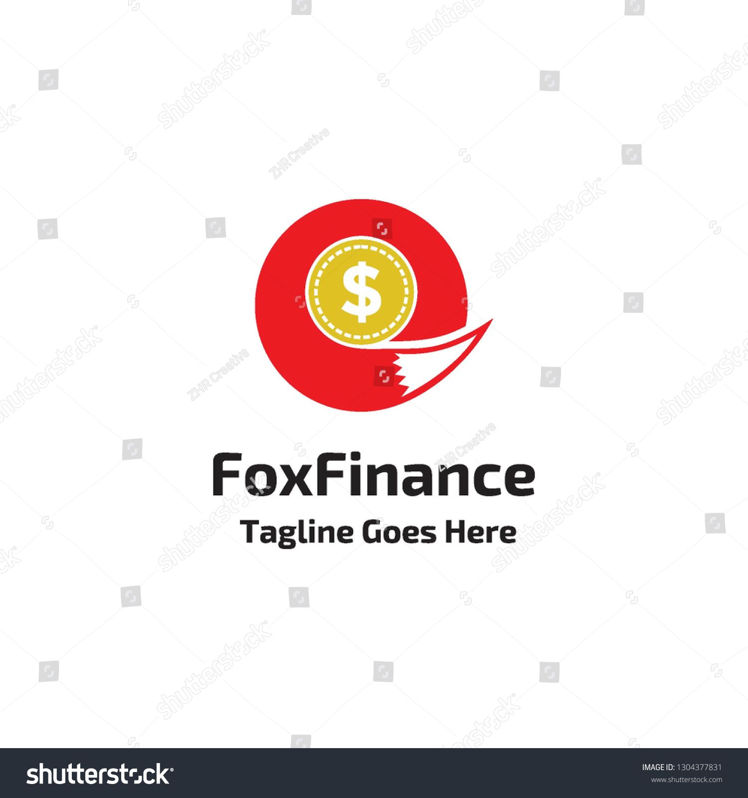 1500x1600 Money Dollar Coin Economy Finance And Red Fox Tail Logo Icon