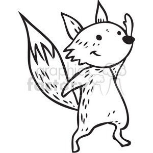 300x300 Saluting Fox Vector Rf Clip Art Images Clipart Royalty Free Gif