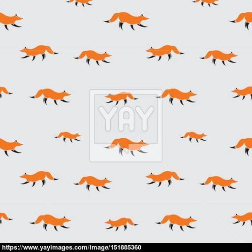512x512 Fox Vector Art Background Design For Fabric And Decor Seamless