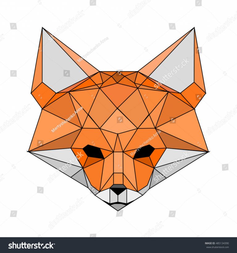 768x819 Accessories Geometric Fox Alluring Geometric Fox Vector Logo Fox