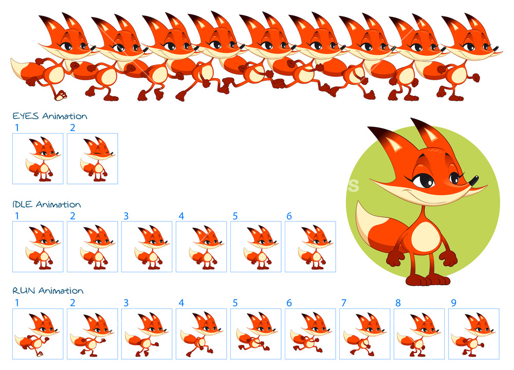 Frames Of Running, Idle And Blinking Eyes Animations Of Funny 1000x720 Frames Of Running, Idle And Blinking Eyes Animations Of Funny