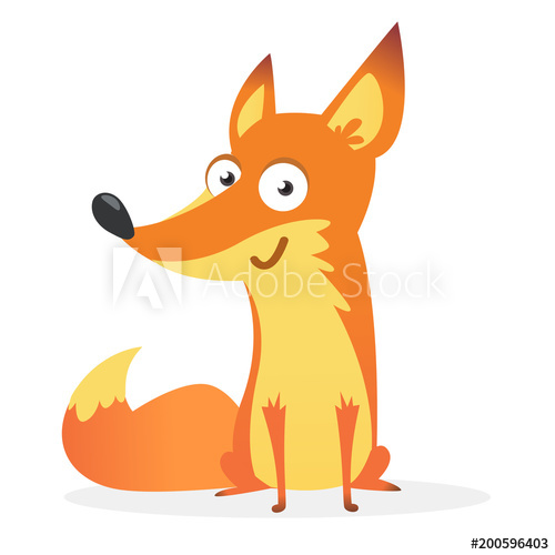 Shy Cute Cartoon Fox Vector Illustration Of Fox Sitting Great 500x500 Shy Cute Cartoon Fox Vector Illustration Of Fox Sitting Great