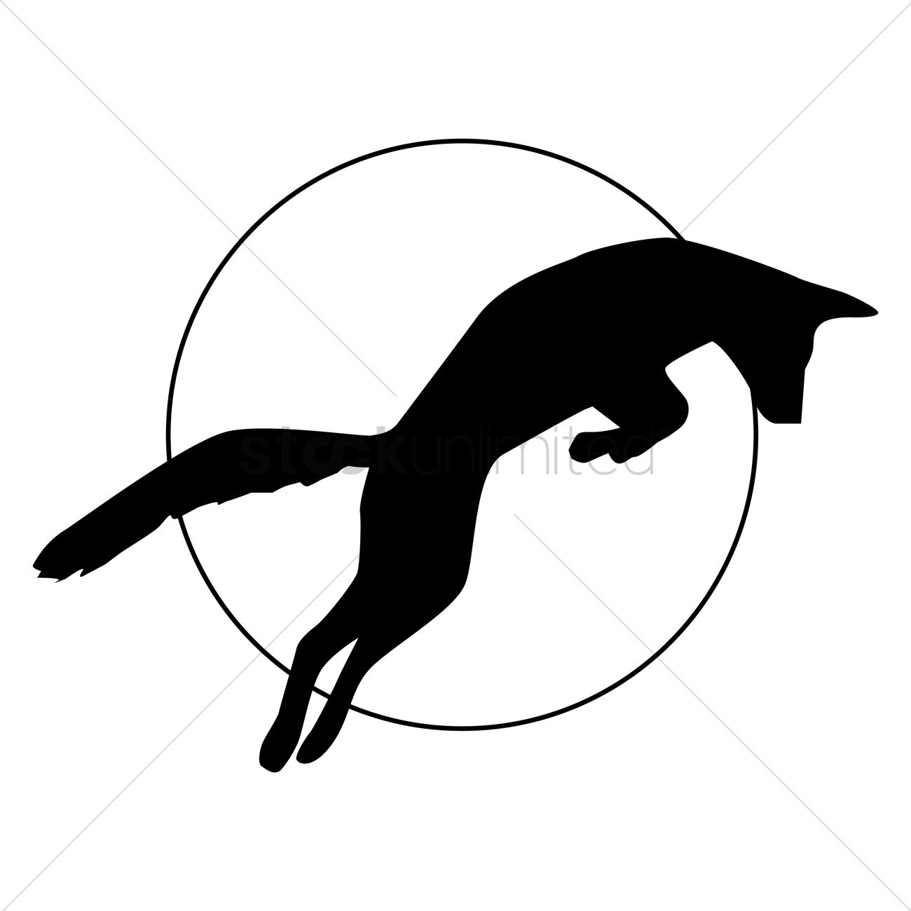 Silhouette Of Fox Vector Image 1300x1300 Silhouette Of Fox Vector Image