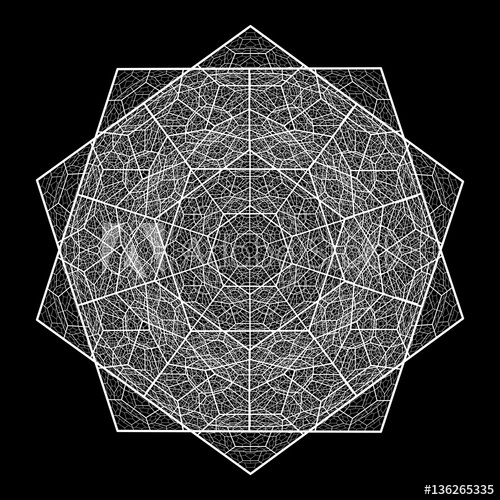 500x500 Fractal Vector Decagon