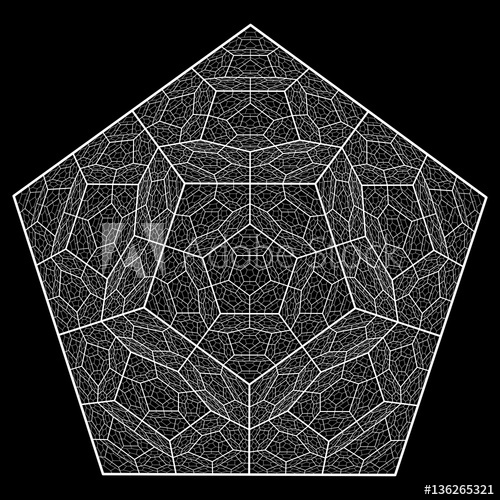 500x500 Fractal Vector Pentagon