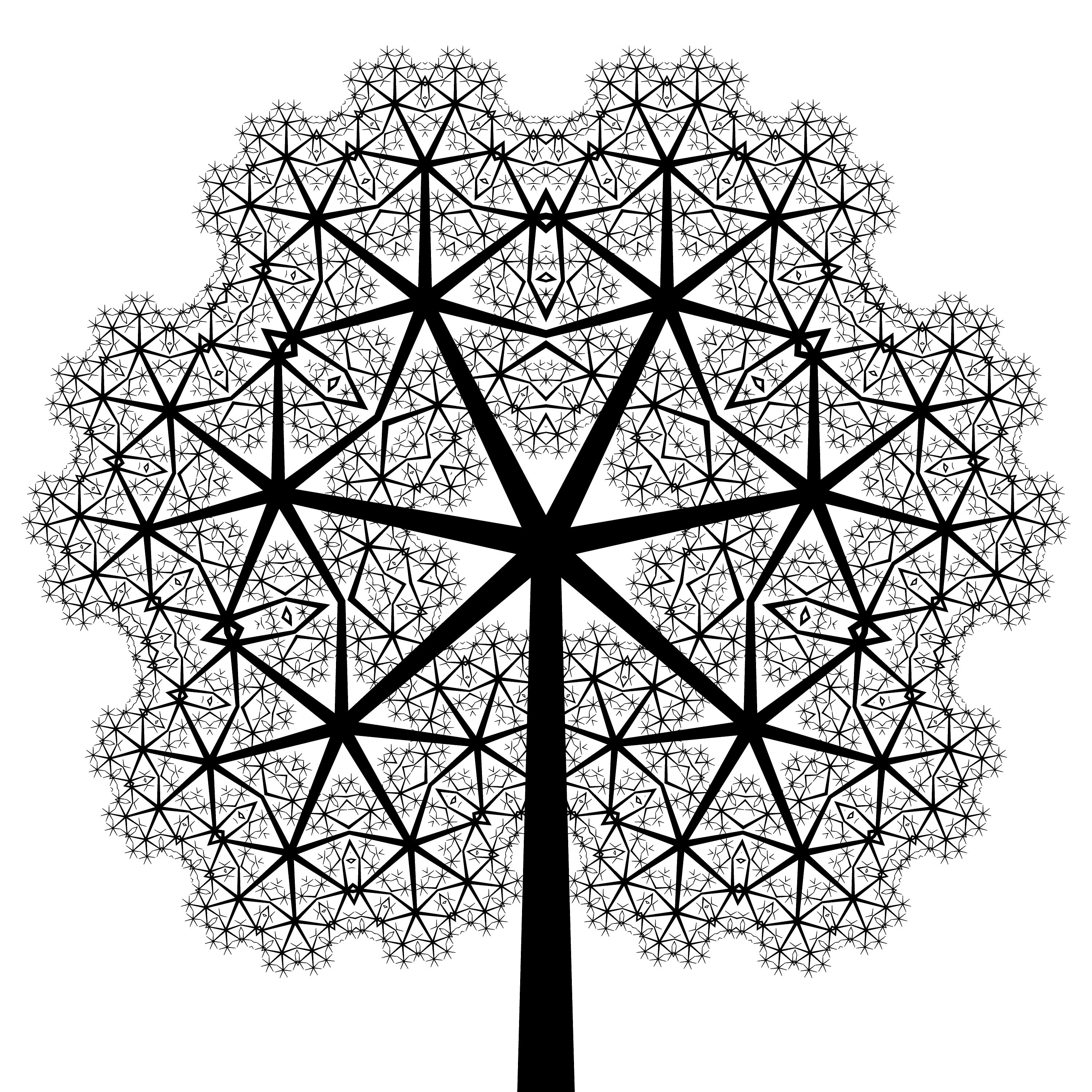 3000x3000 Phi In Fractal Tattoo, Fractals