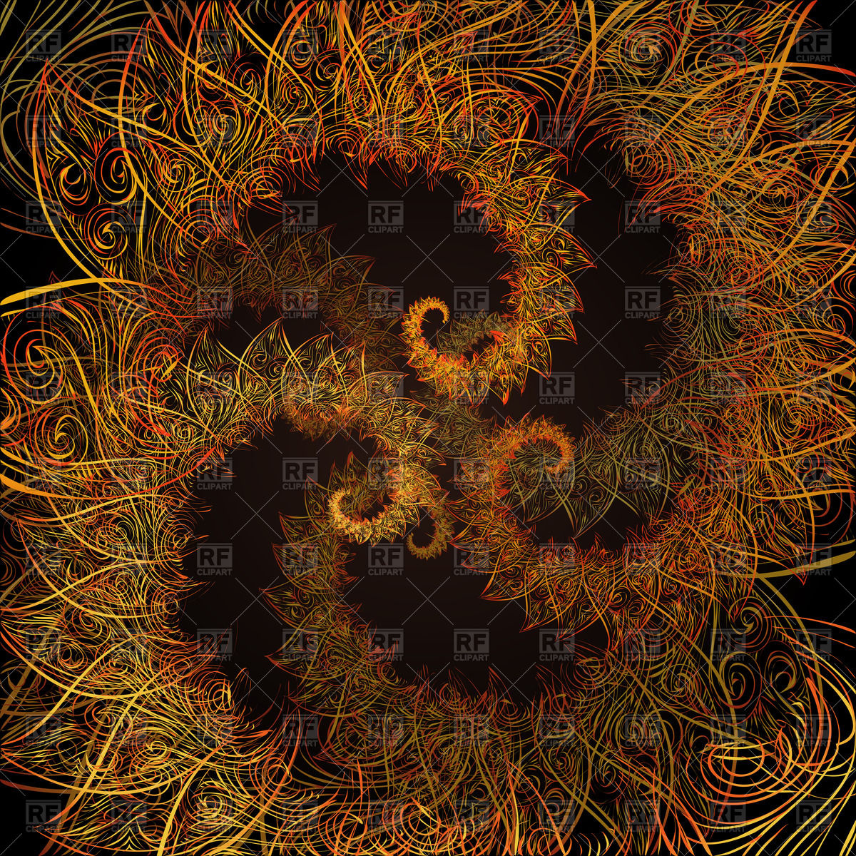 1200x1200 Abstract Background With Eastern Spiral Elements