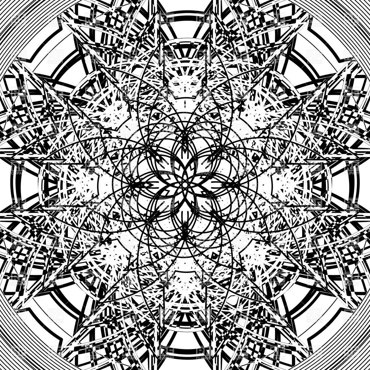 1200x1200 Abstract Star Shape Tracery Or Fractal Vector Image Of Backgrounds