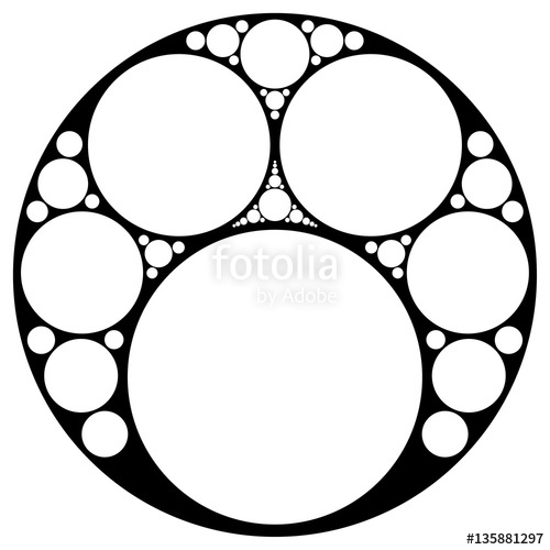 Apollonian Gasket Fractal 500x500 Apollonian Gasket Fractal