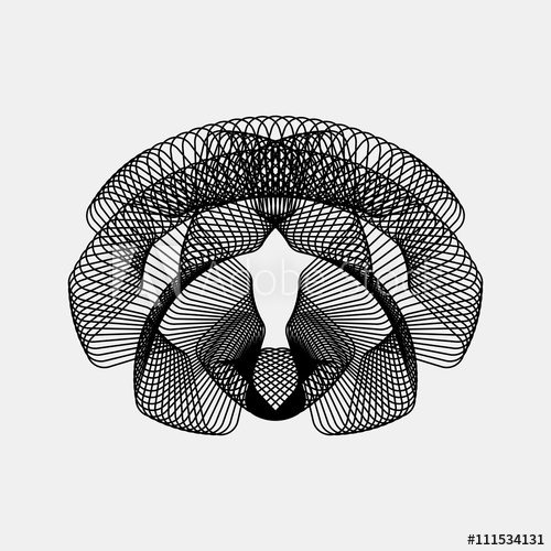 500x500 Black Abstract Fractal, Rotation, Repeat, Reflection Shape