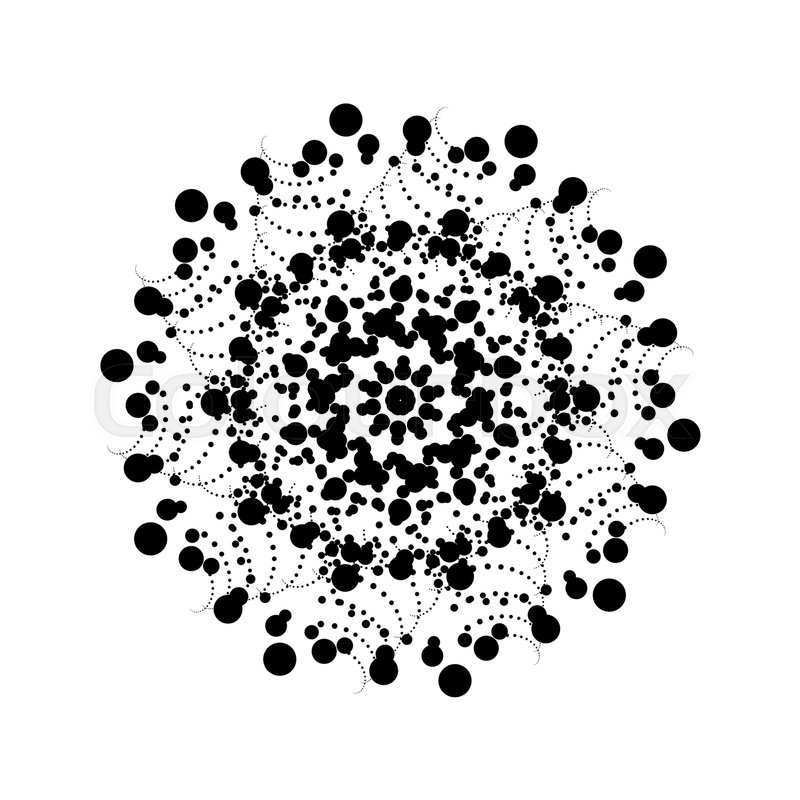 800x800 Black Abstract Fractal, Spiral, Stock Vector Colourbox