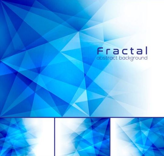 539x511 Blue Fractal Abstract Background Vector Free Download