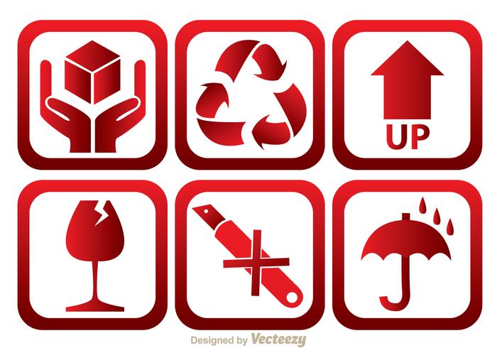 700x490 Fragile Red And White Icons