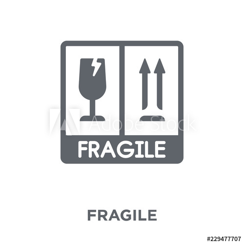 500x500 Fragile Icon From Delivery And Logistic Collection