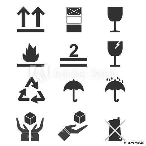 500x500 Fragile Icon Vector Fragile Signs