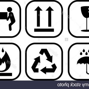 300x300 Packaging Symbols Vector For Flammable Fragile Heavy Recycle Keep