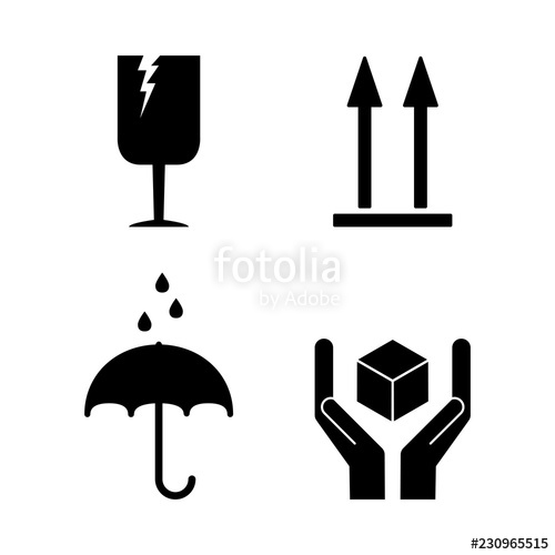 500x500 Fragile Sign Icon Stock Image And Royalty Free Vector