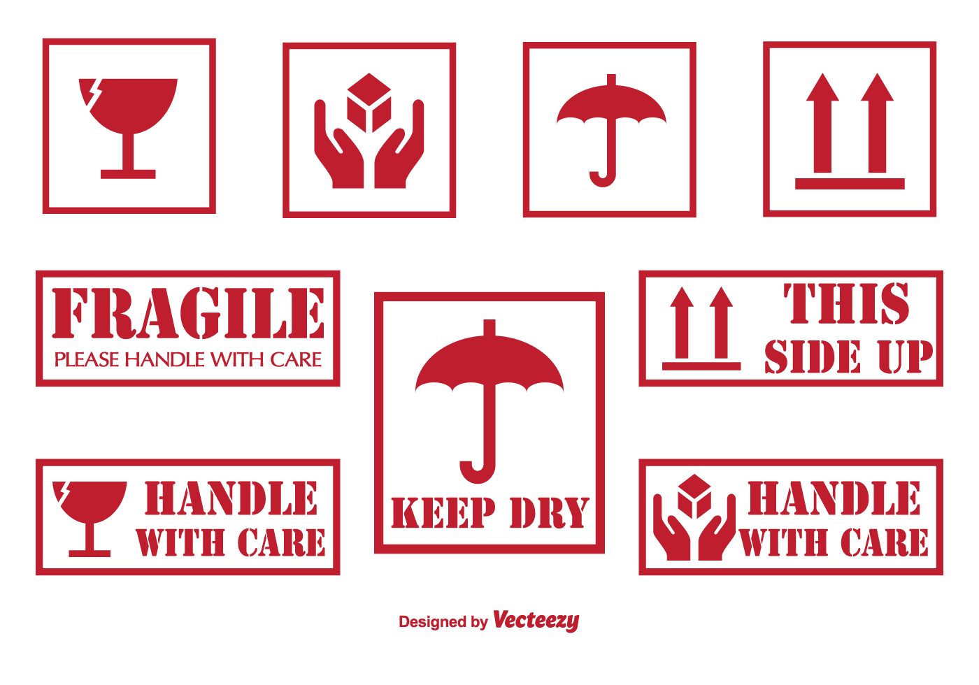 1400x980 Handle With Care Labels And Icons