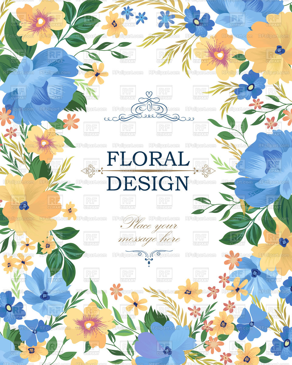 Floral Frame Design Vector Image Of Borders And Frames Terriana 961x1200 Floral Frame Design Vector Image Of Borders And Frames Terriana
