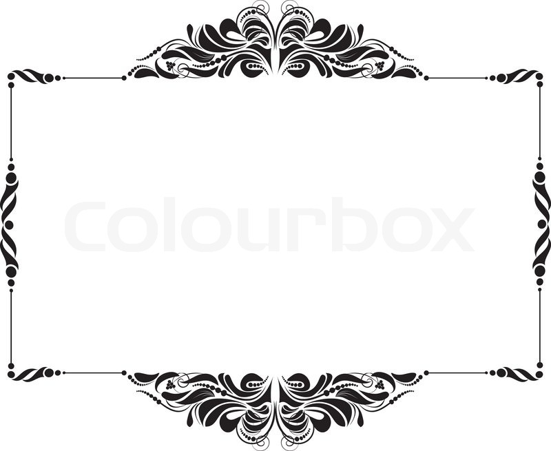 Decorative Frame For Design In Vintage Stock Vector Colourbox 800x655 Decorative Frame For Design In Vintage Stock Vector Colourbox