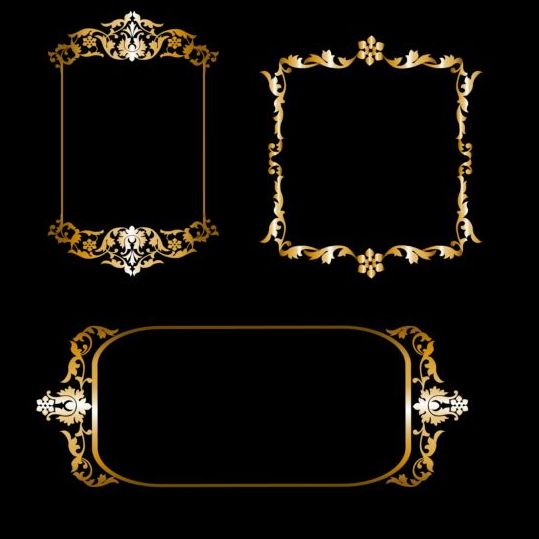 539x539 Golden Frame Vectors Graphic Free Download