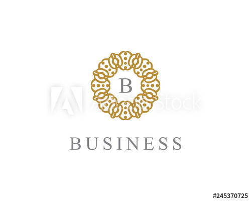 500x400 Ornament Floral Frame Logo Vector