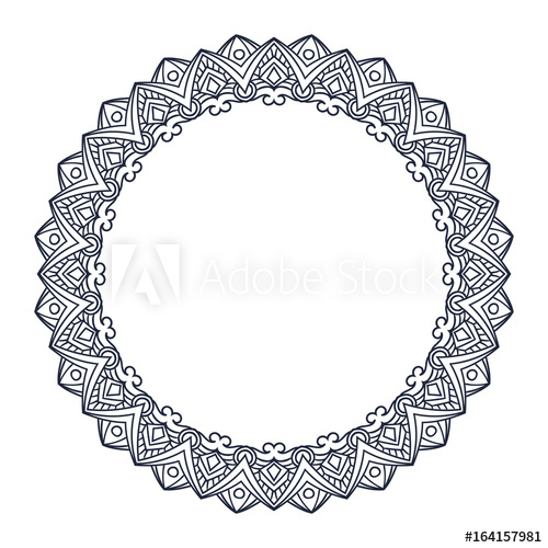 500x500 Round Frame Embroidery Pattern Legacy Circular Decorative Logo